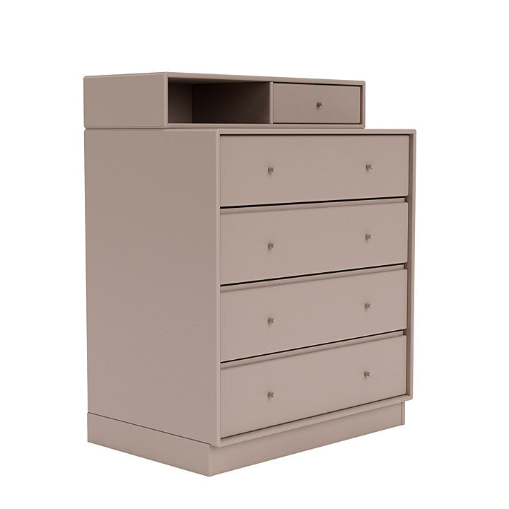 Montana Keep Chest Of Drawers With 7 Cm Plinth, Mushroom Brown