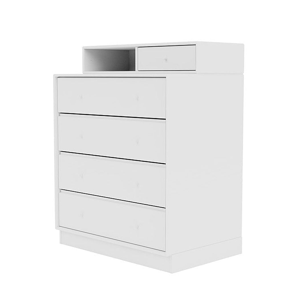 Montana Keep Chest Of Drawers With 7 Cm Plinth, New White