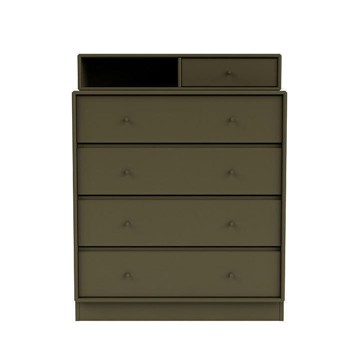 Montana Keep Chest Of Drawers With 7 Cm Plinth, Oregano Green