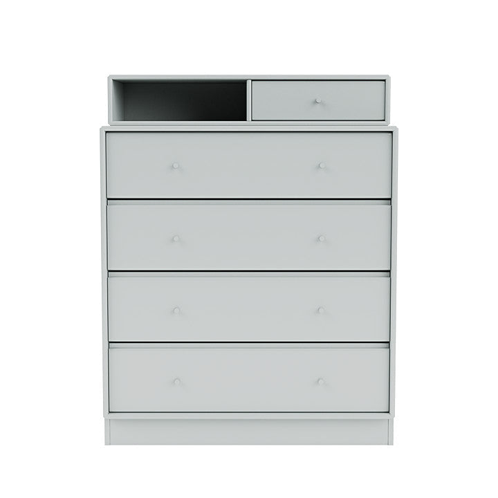 Montana Keep Chest Of Drawers With 7 Cm Plinth, Oyster Grey