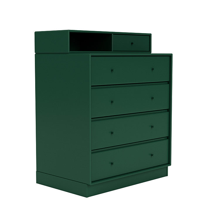 Montana Keep Chest Of Drawers With 7 Cm Plinth, Pine Green