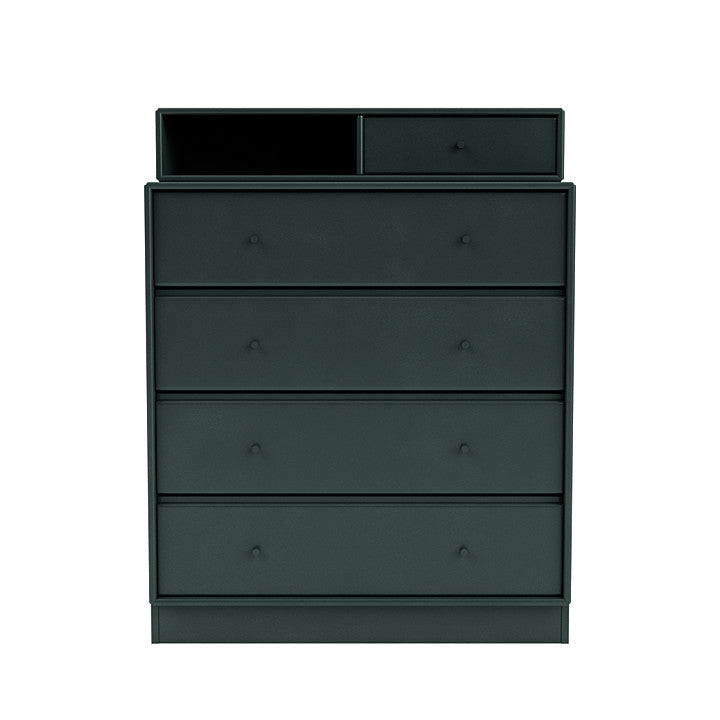 Montana Keep Chest Of Drawers With 7 Cm Plinth, Black Jade