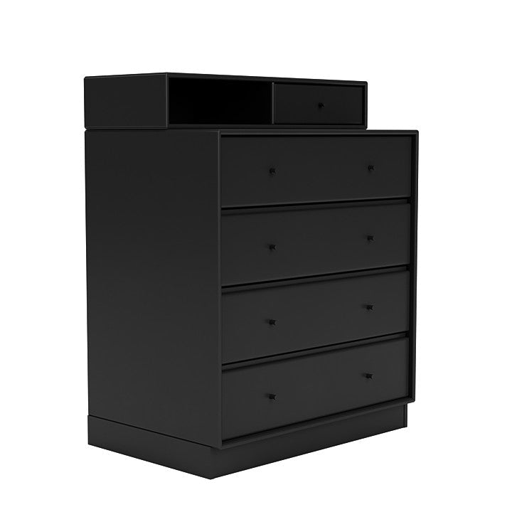 Montana Keep Chest Of Drawers With 7 Cm Plinth, Black