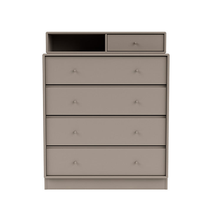 Montana Keep Chest Of Drawers With 7 Cm Plinth, Truffle Grey