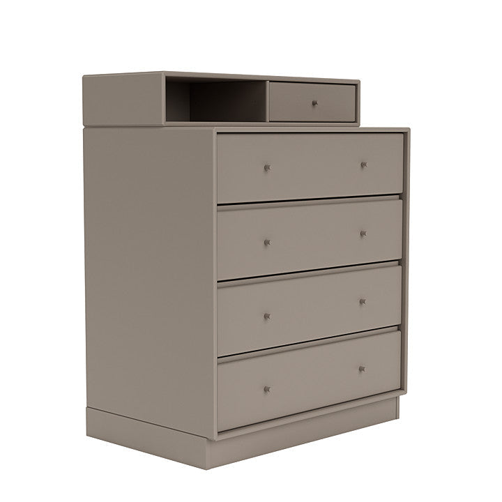 Montana Keep Chest Of Drawers With 7 Cm Plinth, Truffle Grey