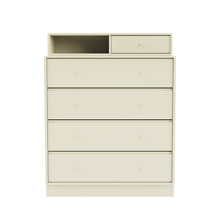 Montana Keep Chest Of Drawers With 7 Cm Plinth, Vanilla White