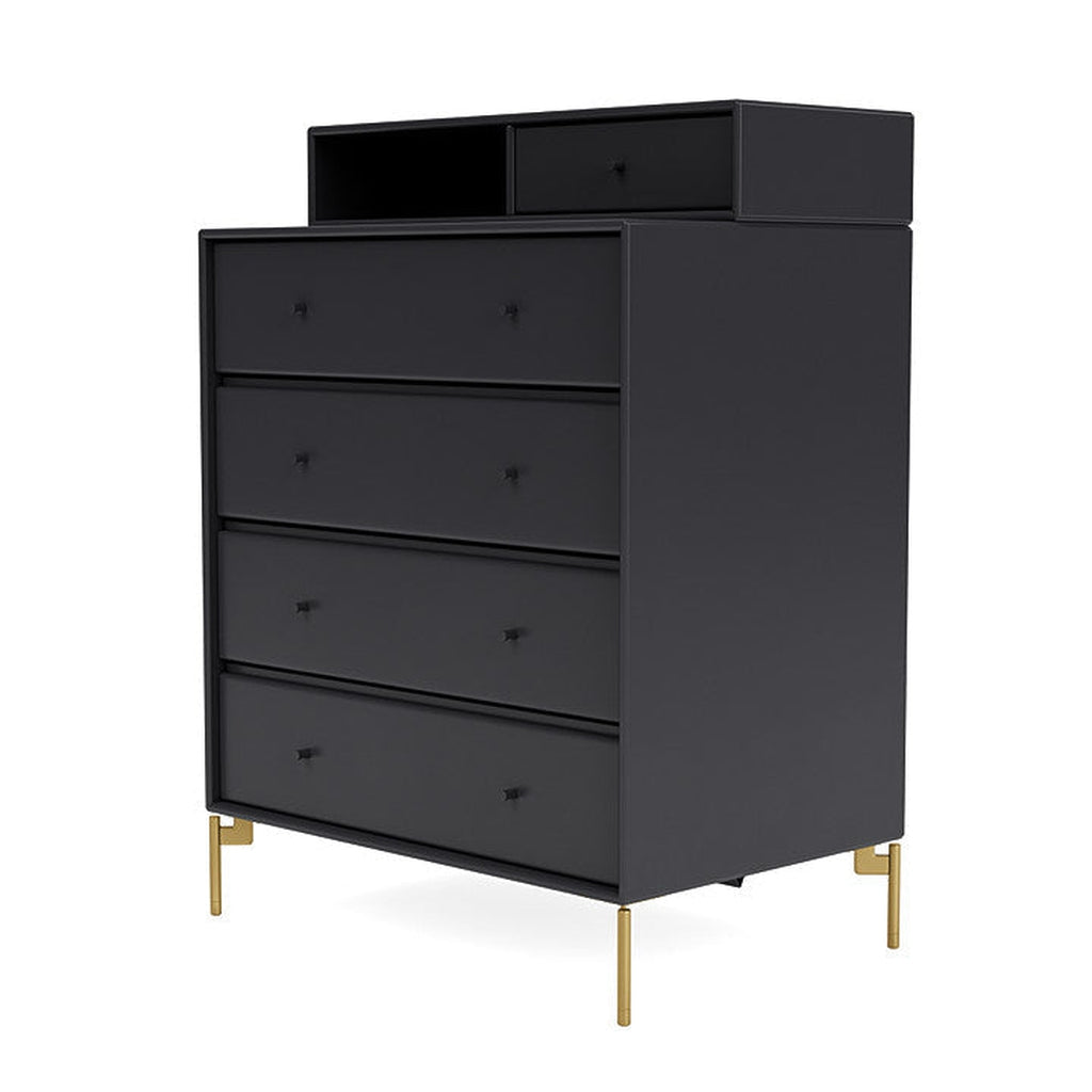 Montana Keep Bre of Drawers With Ben, Anthracite/Brass