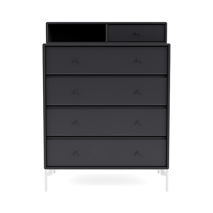 Montana Keep Bre of Drawers With Ben, Anthracite/Snow White