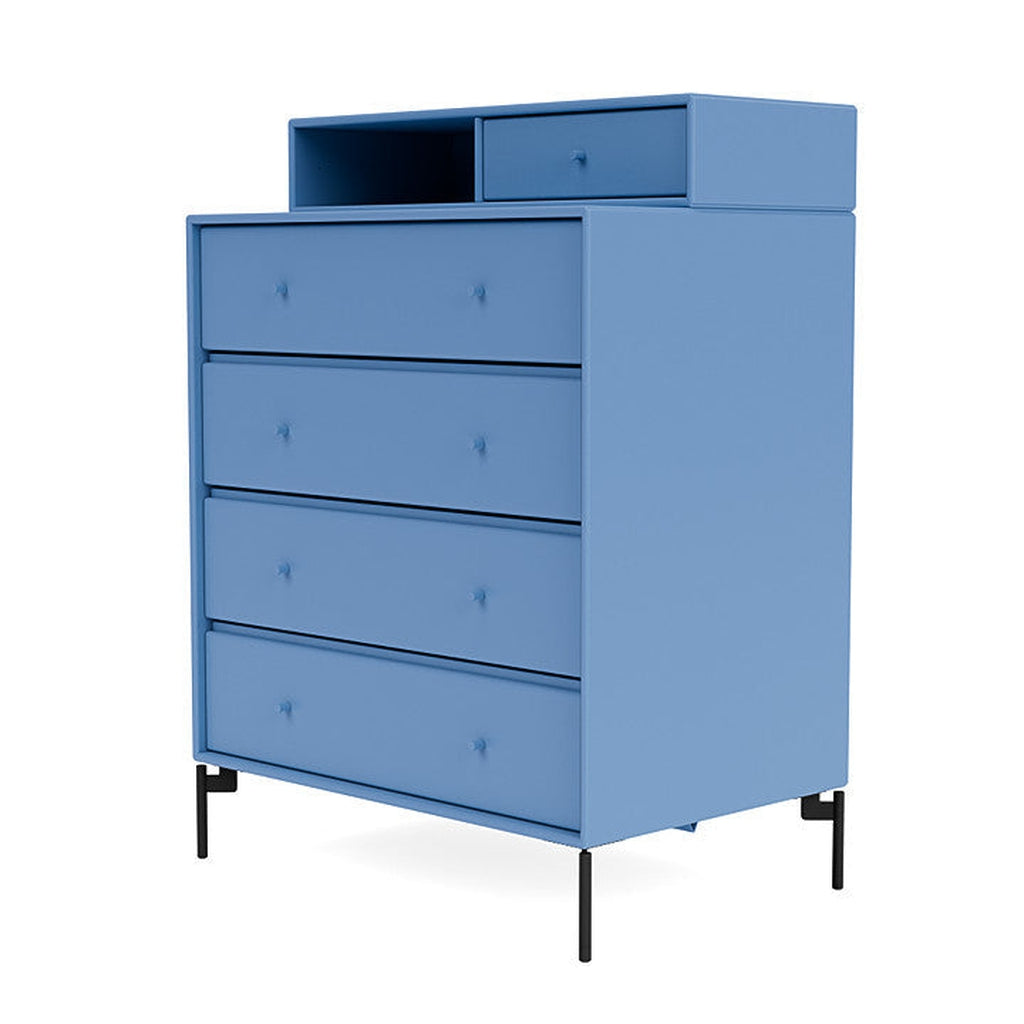 Montana Keep Chest Of Drawers, Azure Blue/Black