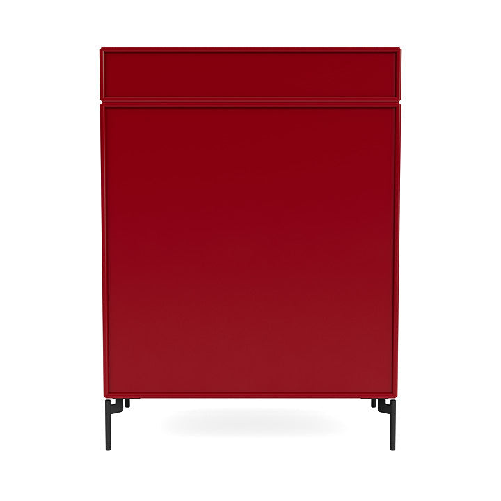 Montana Keep Chest Of Drawers With Legs, Beetroot/Black