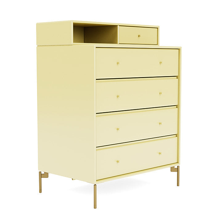 Montana Keep Bre of Drawers With Ben, Camomile/Brass