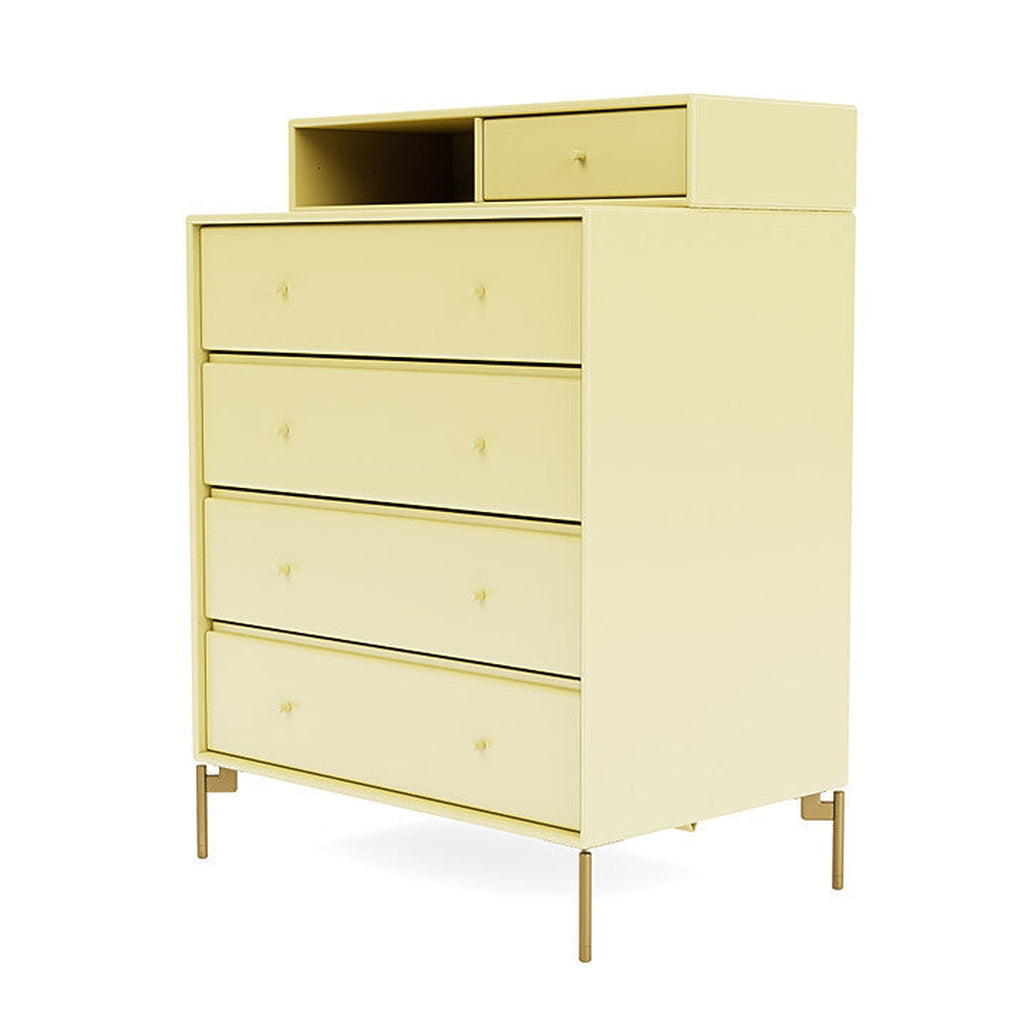 Montana Keep Bre of Drawers With Ben, Camomile/Brass