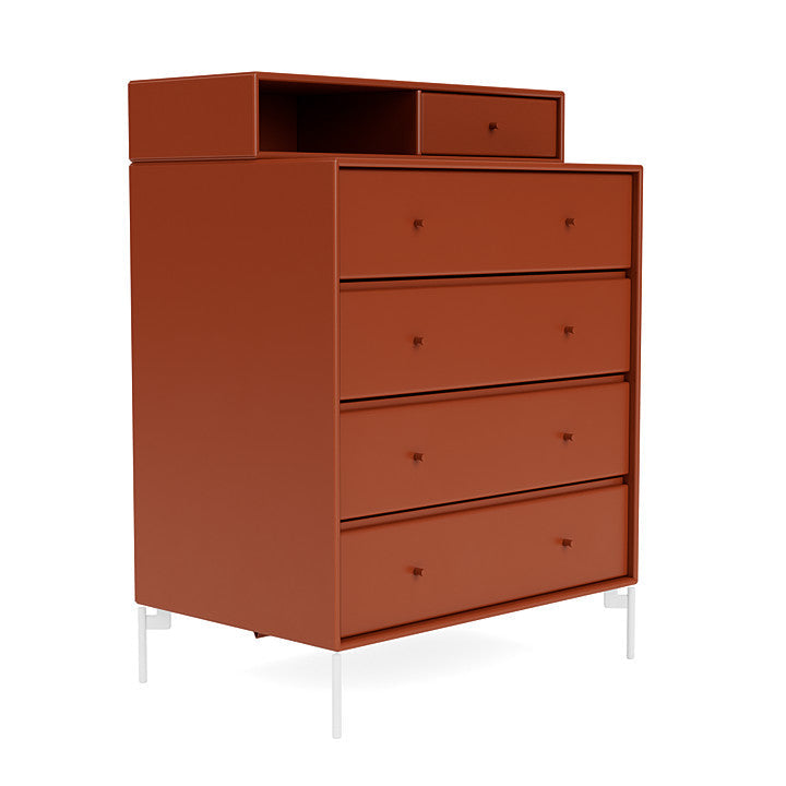 Montana Keep Chest Of Drawers With Legs, Hokkaido/Snow White