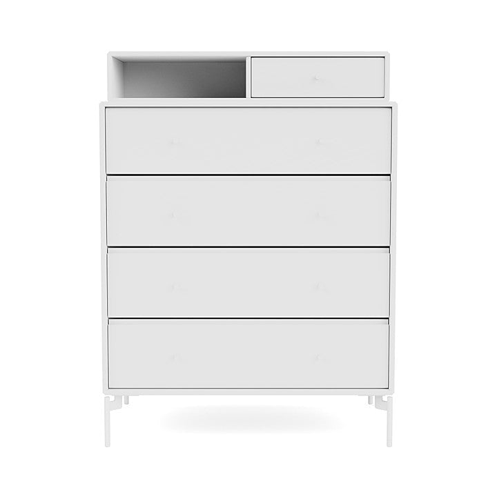 Montana Keep Chest Of Drawers With Legs, New White/Snow White