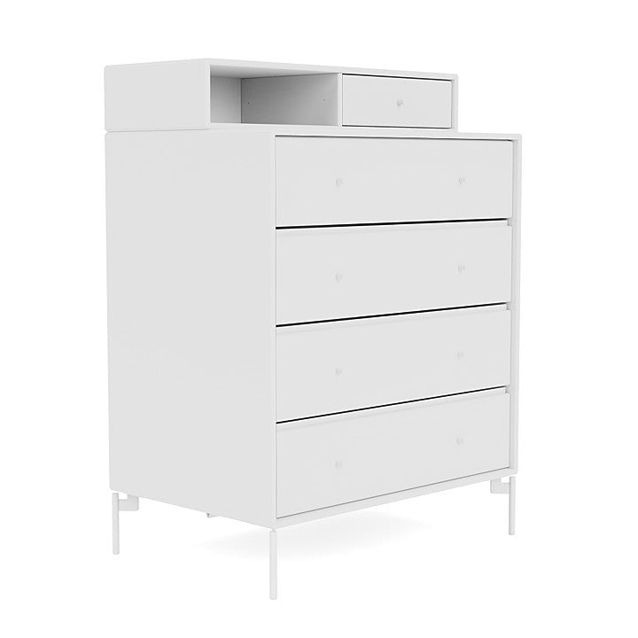 Montana Keep Chest Of Drawers With Legs, New White/Snow White