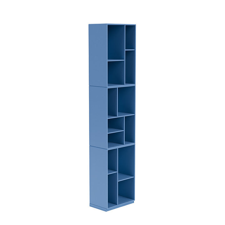 Montana Loom High Bookcase med 3 cm sockel, Azure Blue