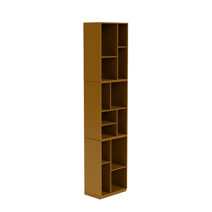 Montana Loom High Bookcase med 3 cm sokkel, ravgul