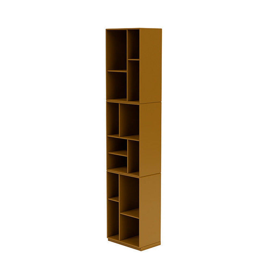 Montana Loom High Bookcase med 3 cm sokkel, ravgul