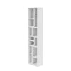 Montana weefgetouw hoge boekenkast met 3 cm plint, nieuw wit
