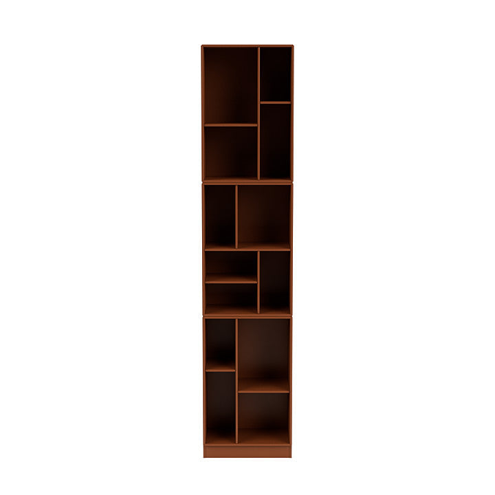 Montana Loom High Bookcase med 7 cm sockel, hasselnötsbrun