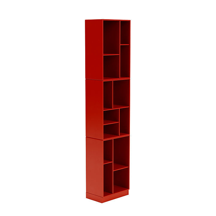Montana Loom High Bookcase con 7 cm Plinth, Rosership Red