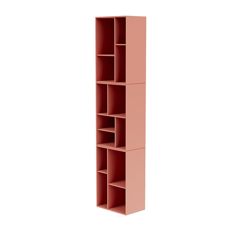 Montana Loom High Bookcase con rotaia a sospensione, Rosso Rosso