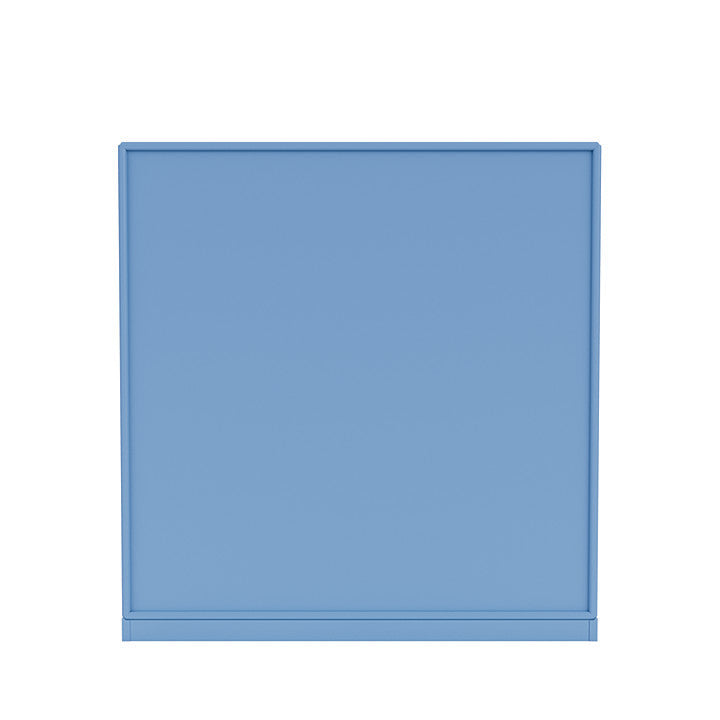 Montana viser bogreol med 3 cm sokle, azurblå