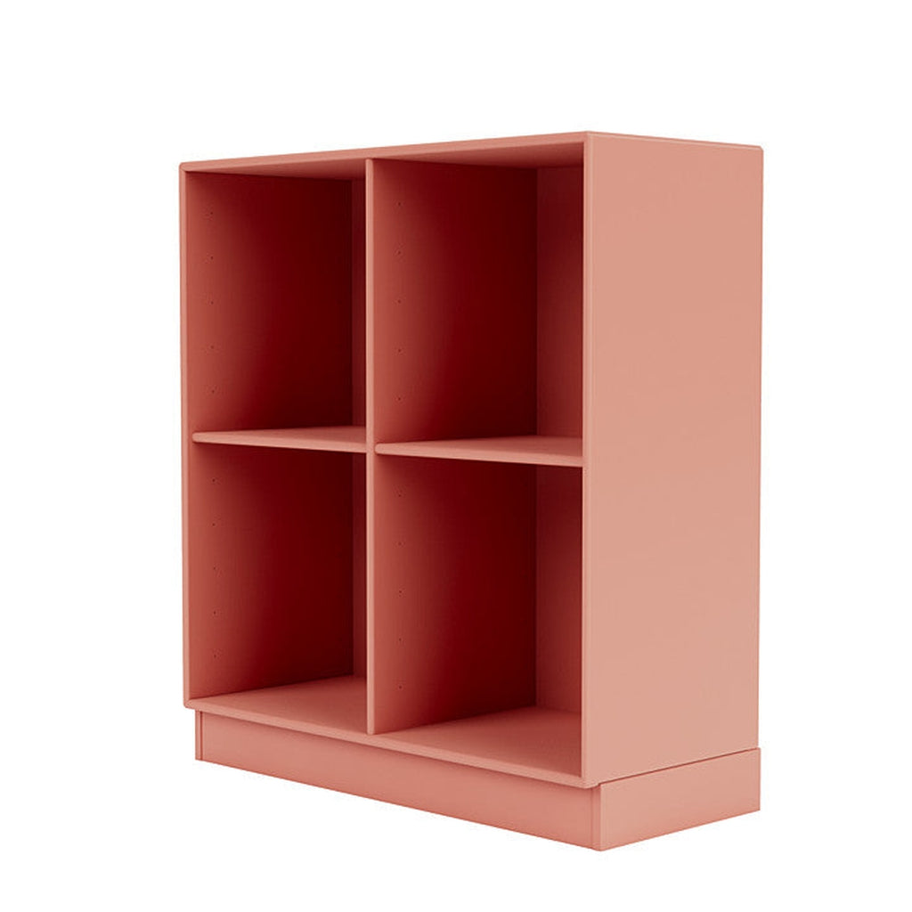 Montana Show boekenkast met 7 cm plint, rabarb rood