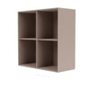 Montana Show Bookcase With Suspension Rail, Mushroom Brown