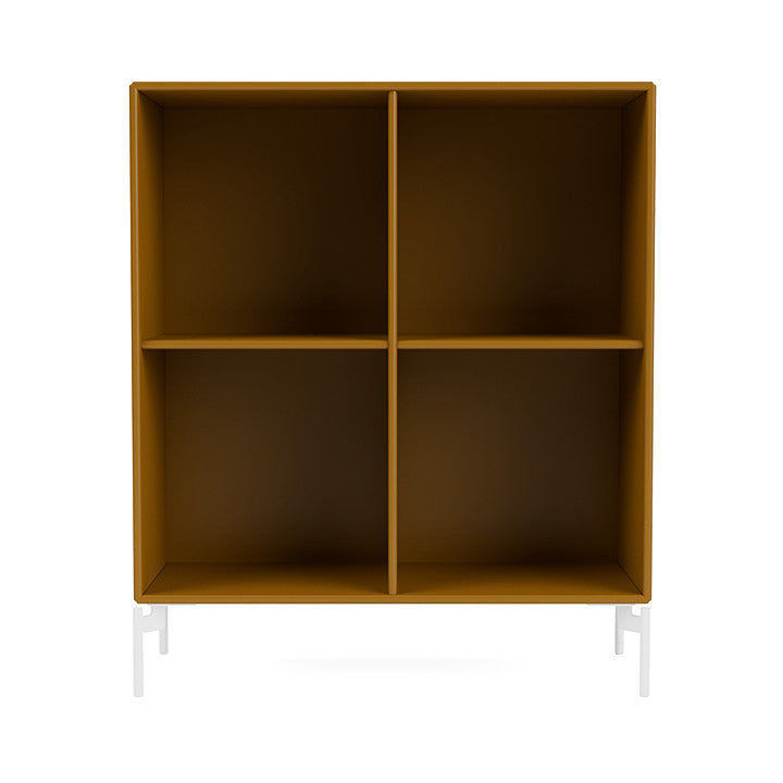Montana Show Bookcase With Legs, Amber/Snow White