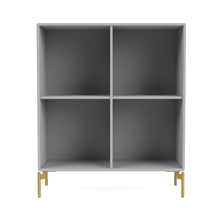 Montana Show Bookcase With Legs, Fjord/Brass