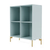 Montana Show Bookcase With Legs, Flint/Brass