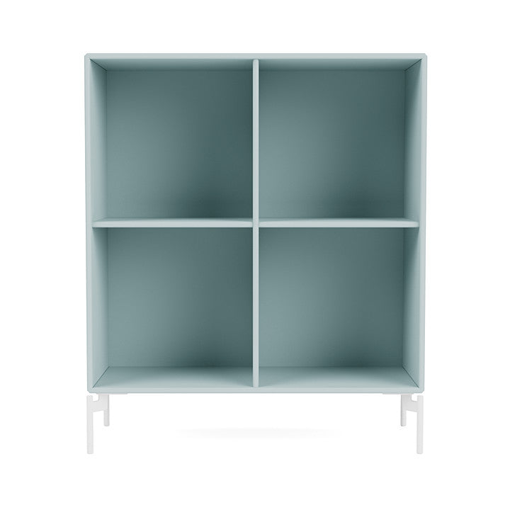 Montana Show Bookcase With Legs, Flint/Snow White