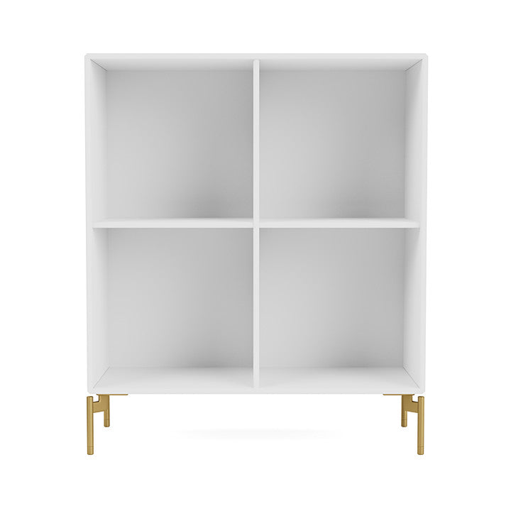 Montana Show Bookcase With Legs, New White/Brass