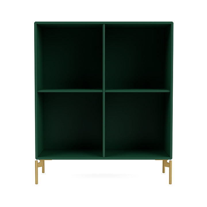 Montana Show Bookcase With Legs, Pine/Brass