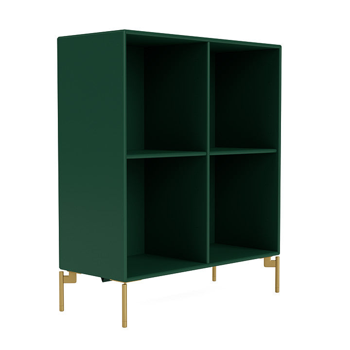 Montana Show Bookcase With Legs, Pine/Brass
