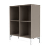 Montana Show Bookcase With Legs, Truffle/Matt Chrome