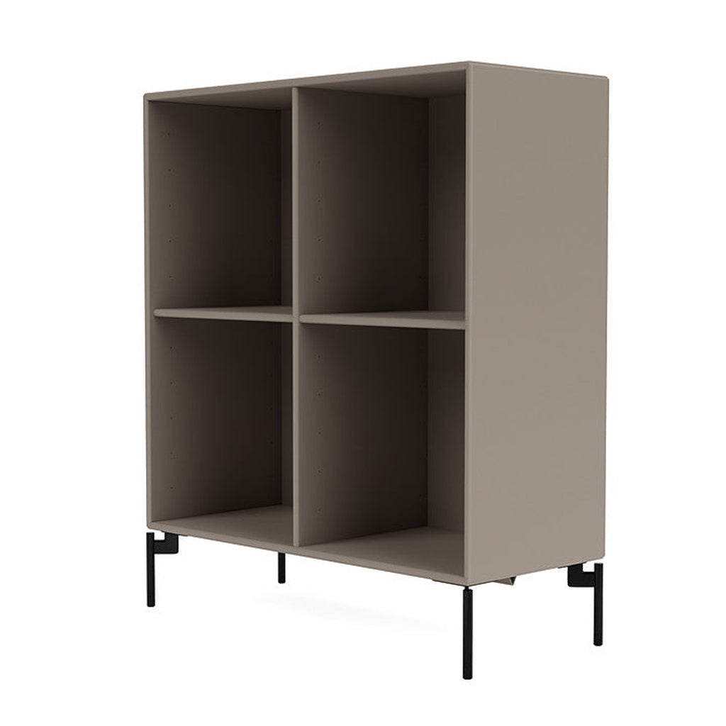 Montana Show Bookcase With Legs, Truffle/Black