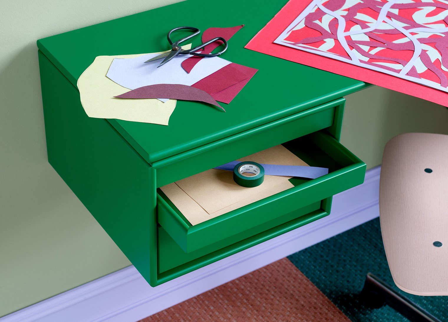 Montana Workshop Work Desk, Amber Yellow