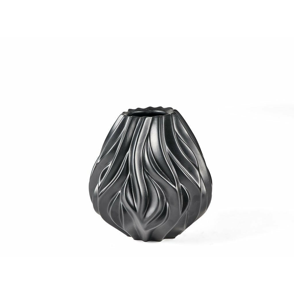 莫索火焰花瓶黑色，19厘米