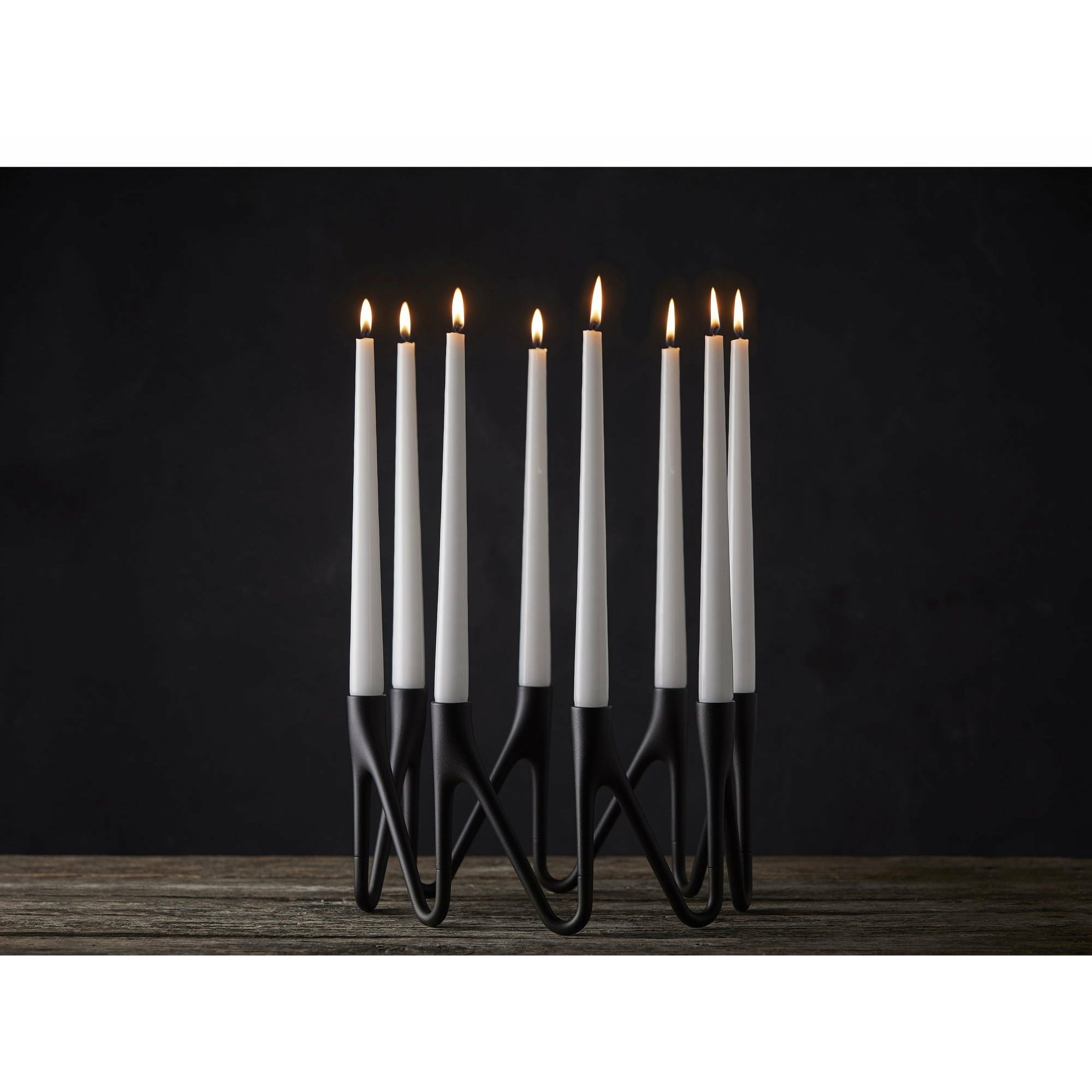 ROOTS MORSø Porta di candele nere, 16,5 cm