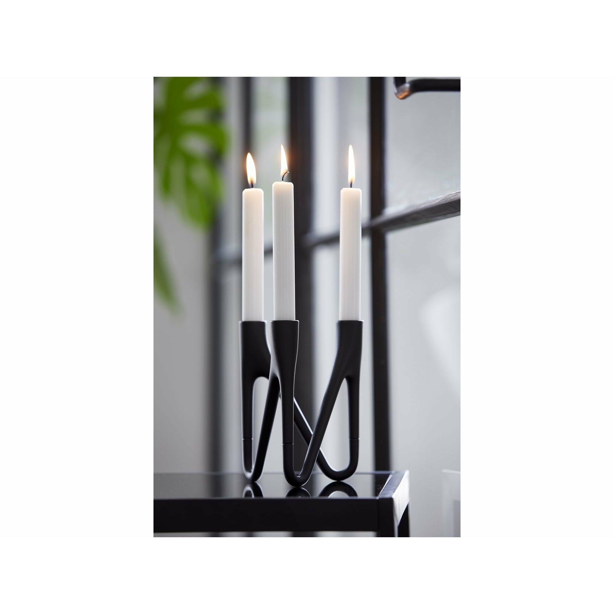 ROOTS MORSø Porta di candele nere, 16,5 cm