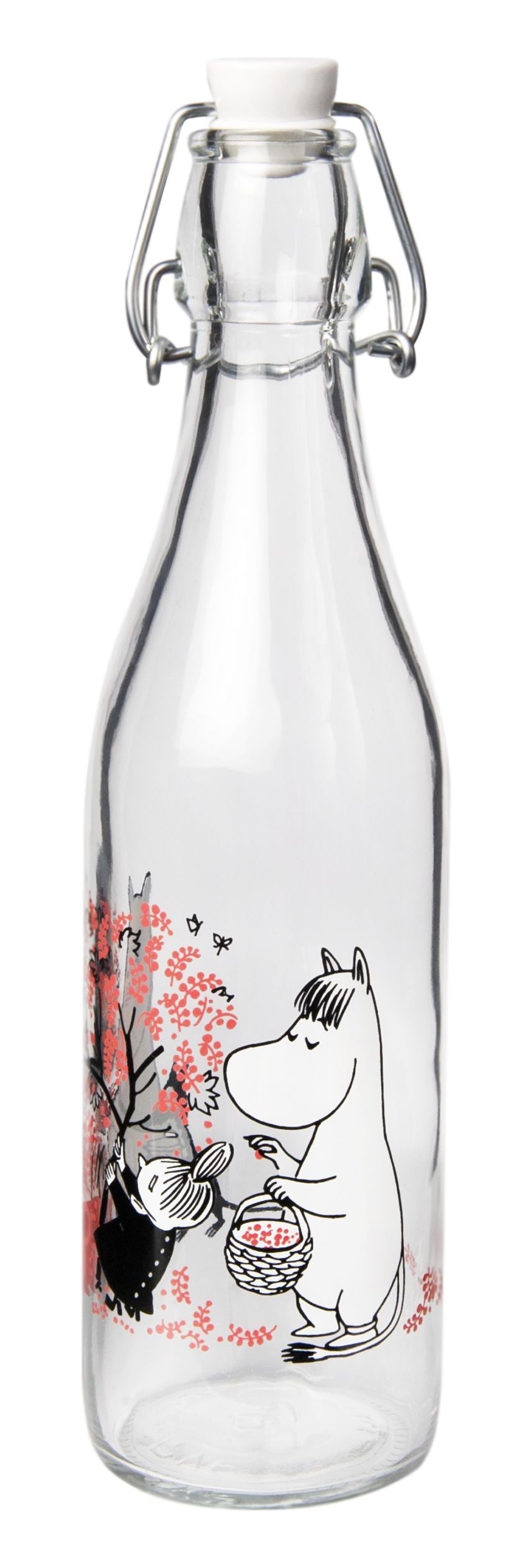 Botella de vidrio de Muurla Moomin, bayas