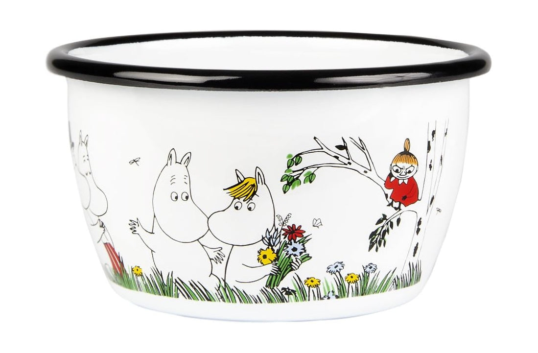 Muurla Moomin颜色搪瓷碗，幸福的家庭