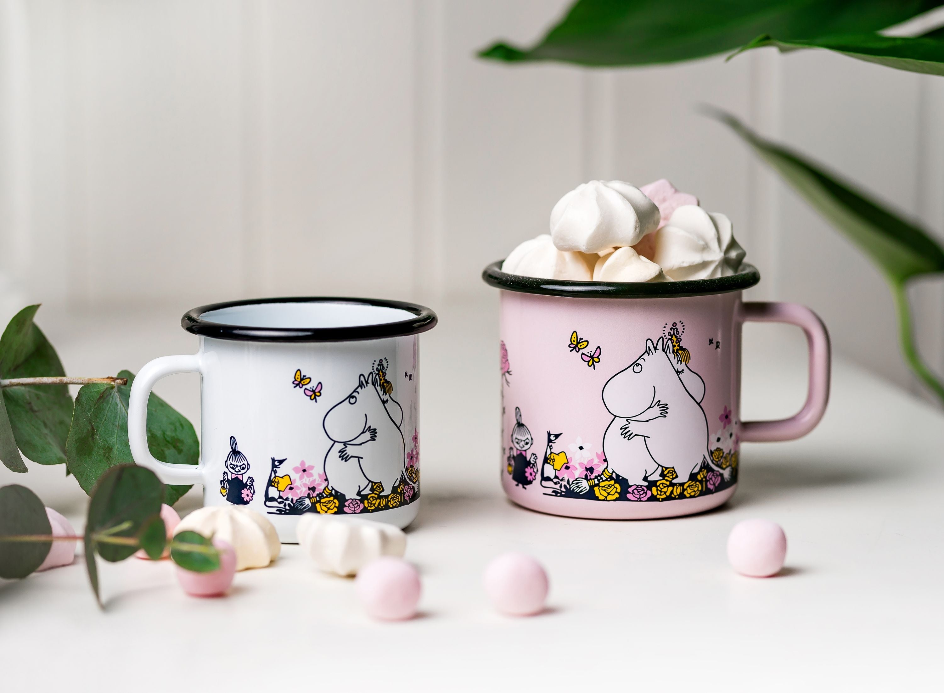 Muurla Moomin搪瓷杯拥抱，粉红色