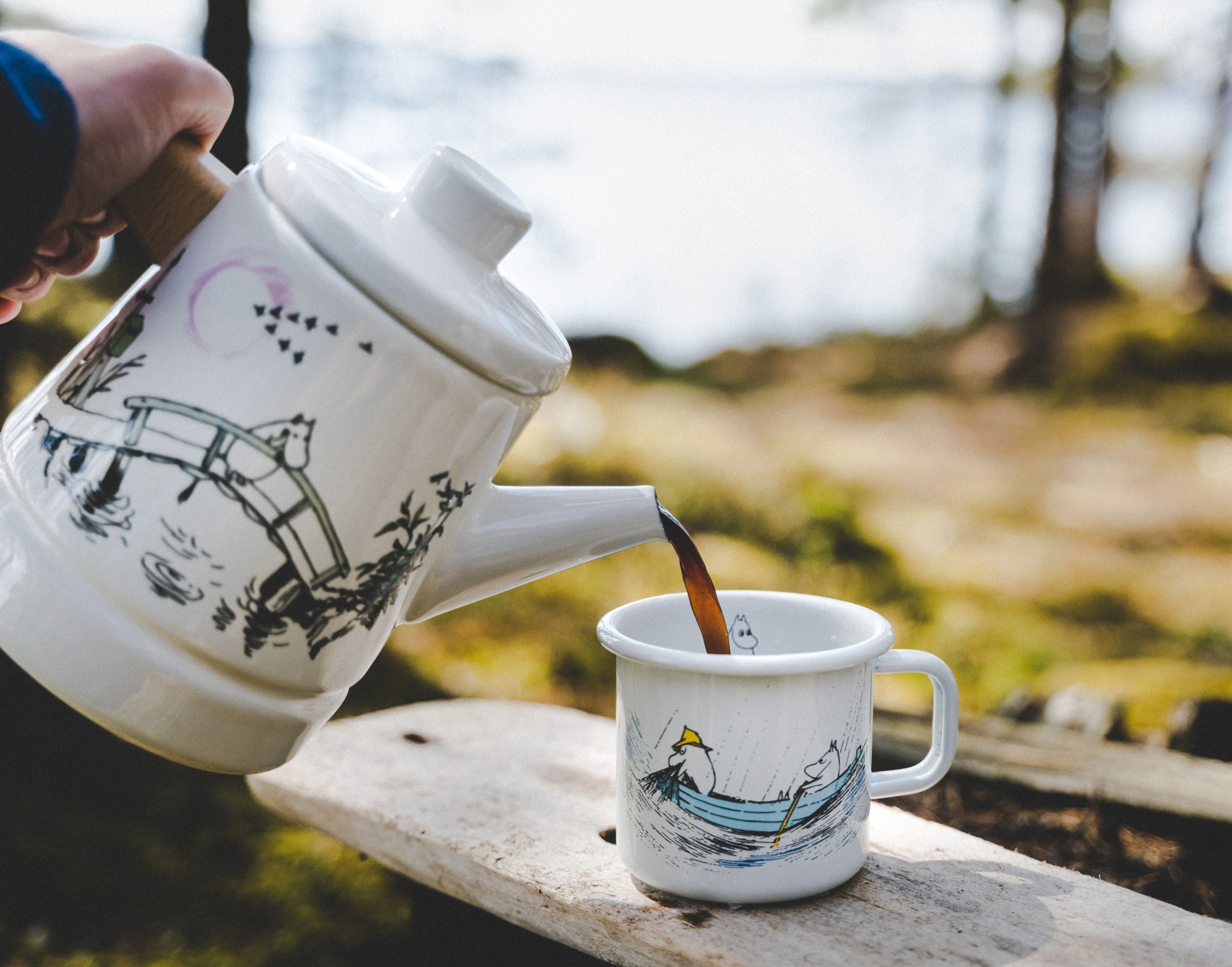 Muurla moomin originali smalti caffettiera manchi