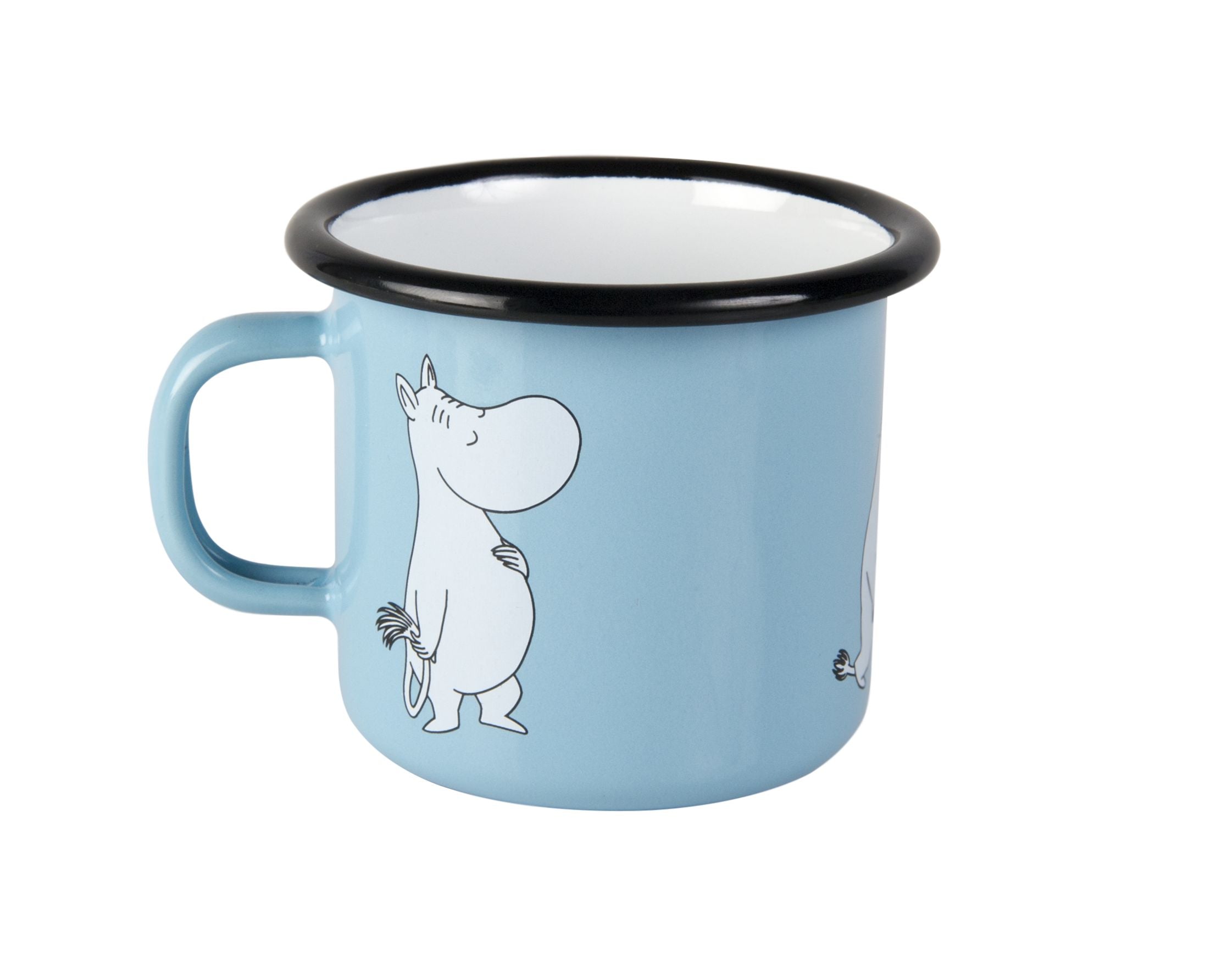 Muurla Moomin Retro Enamel Mug, Moomin, Light Blue