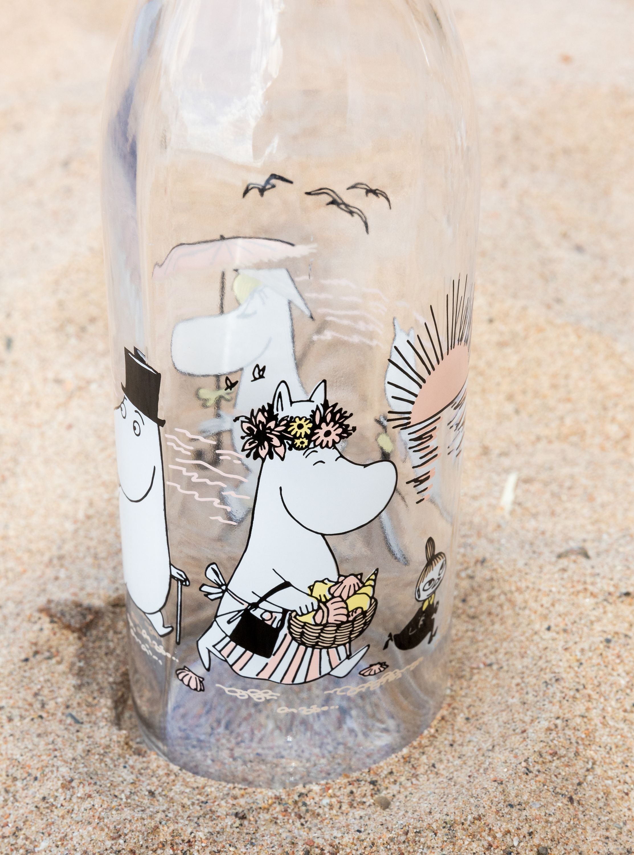 Bouteille en verre Muurla Moomin, la plage