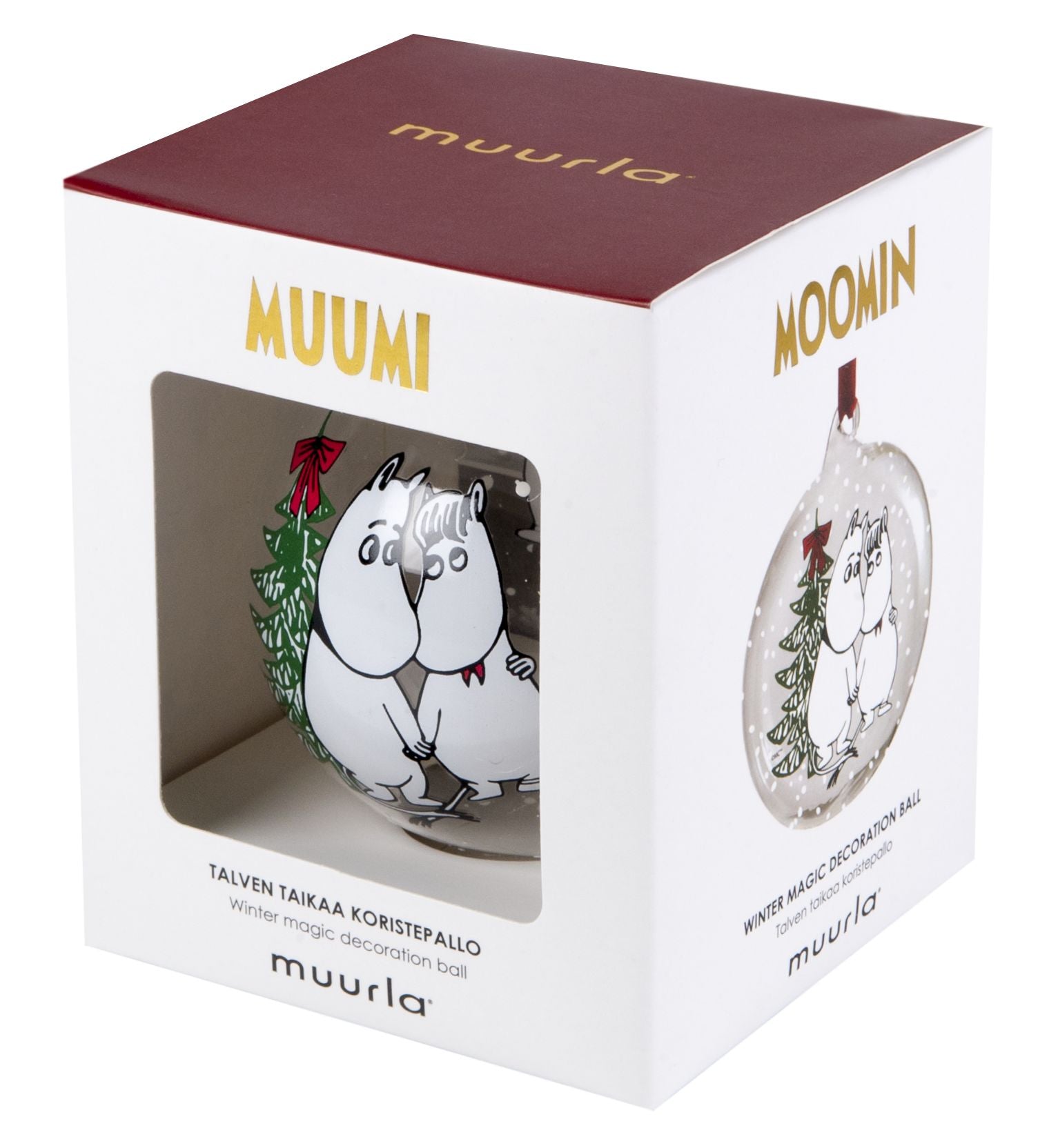 Muurla Moomin Originals glasdekorationskugle, gavesæt på 4 stk