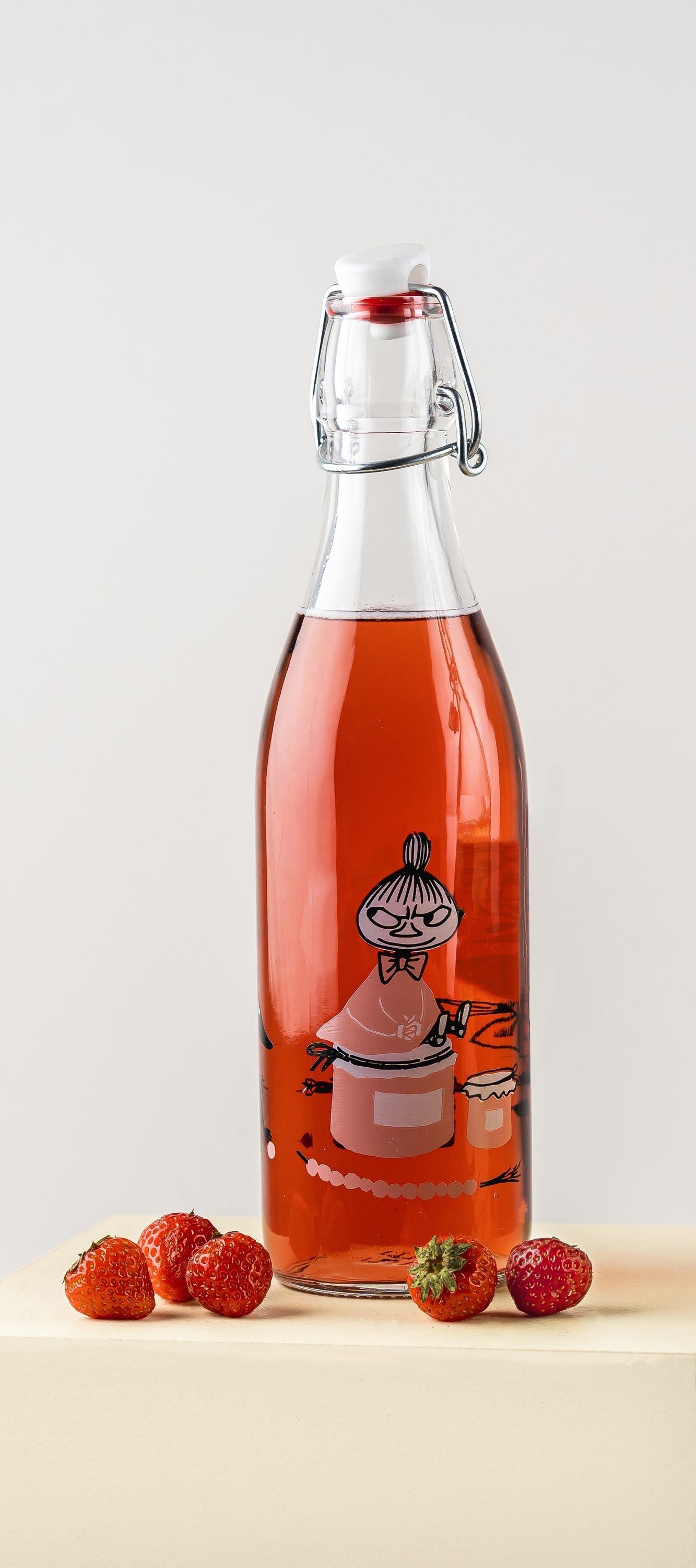 Botella de vidrio de Muurla Moomin, mermelada